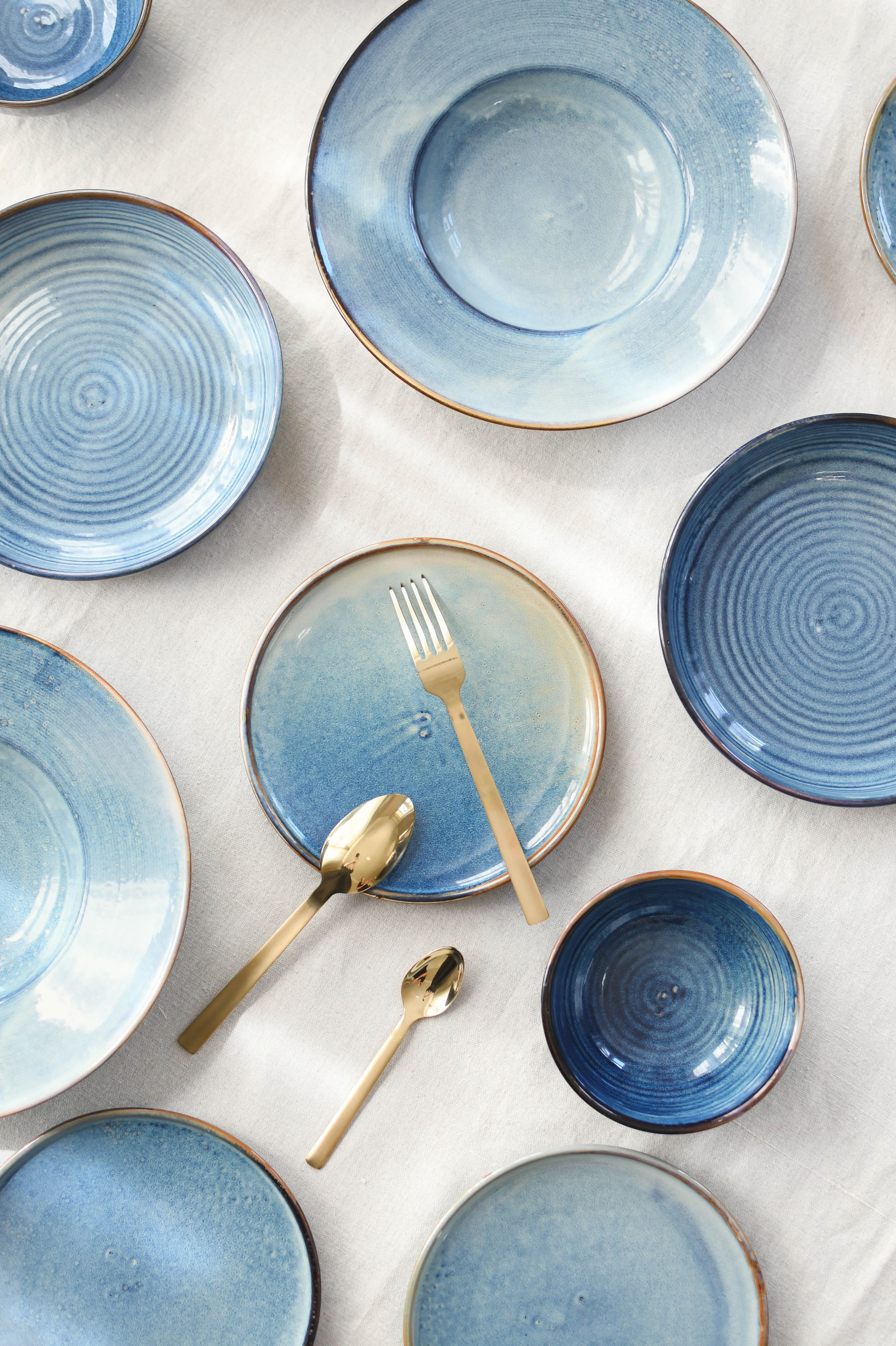 Space tallerken, blå - Ø21 cm.